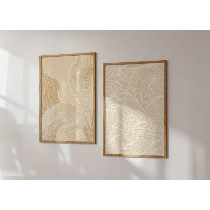Poster - Abstrakt Flöde / Set av 2-21x30 Expressleverans