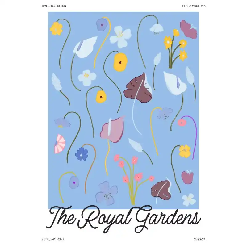 Poster - Flora Moderna-13 x 18 cm Billig